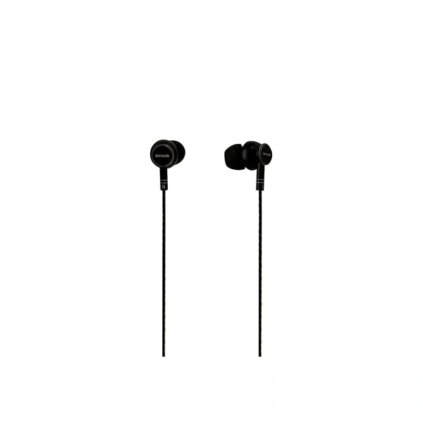 Aiwa ESTM-101 Wired  Earphone with Mic (Black)