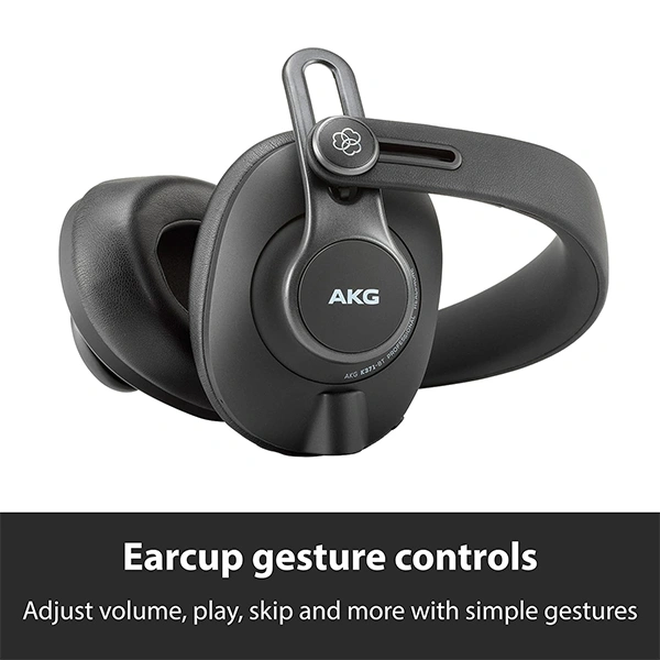 AKG K371BT Bluetooth Wireless Over Ear Headphones with Mic - Black, New