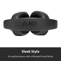 AKG K371BT Bluetooth Wireless Over Ear Headphones with Mic - Black, New