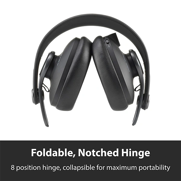 AKG K371BT Bluetooth Wireless Over Ear Headphones with Mic - Black, New