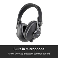 AKG K371BT Bluetooth Wireless Over Ear Headphones with Mic - Black, New