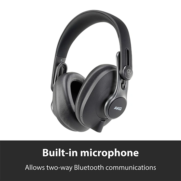 AKG K371BT Bluetooth Wireless Over Ear Headphones with Mic - Black, New