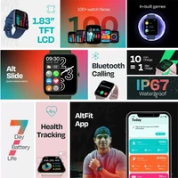 Alt alt Hype 1.83 HD Display Smartwatch - Blush Pink - Blush Pink