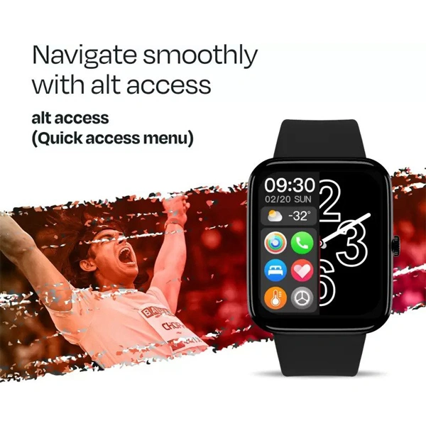 Alt alt Hype 1.83 HD Display Smartwatch - Lunar Black - Lunar Black