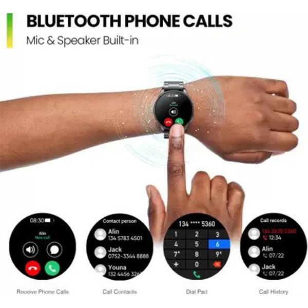Amazfit Pop 3R 1.43 Inch AMOLED Display Smart Watch With Bluetooth Calling - Silver - Silver