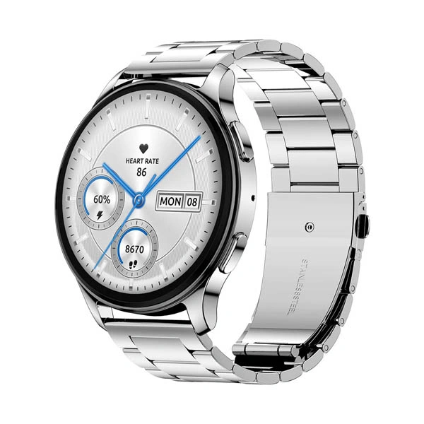 Amazfit Pop 3R 1.43 Inch AMOLED Display Smart Watch With Bluetooth Calling - Metallic Silver - Metallic Silver