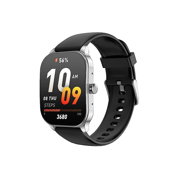 Amazfit Pop 3S Smart Watch With 1.96 AMOLED Display - Silver - Silver