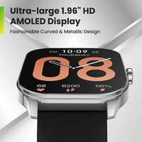 Amazfit Pop 3S Smart Watch With 1.96 AMOLED Display - Metallic Silver - Metallic Silver