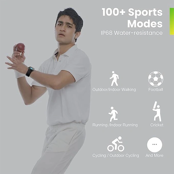 Amazfit Pop 3S Smart Watch With 1.96 AMOLED Display - Metallic Silver - Metallic Silver