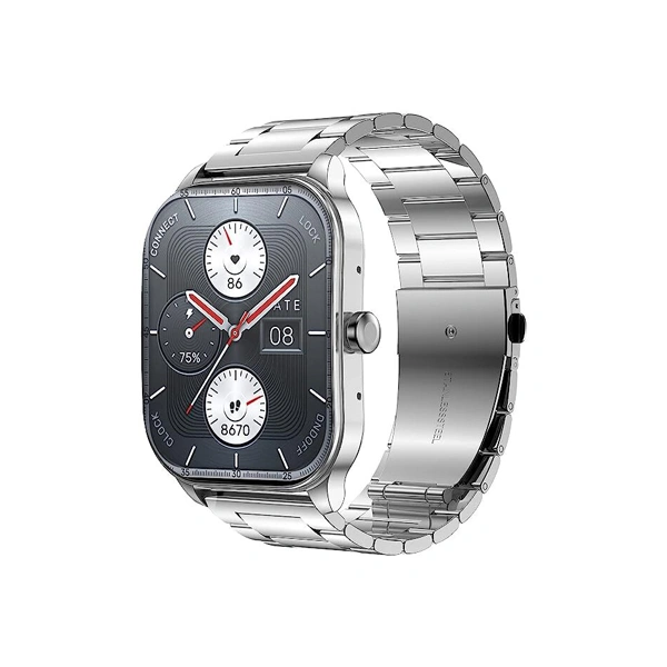 Amazfit Pop 3S Smart Watch With 1.96 AMOLED Display - Metallic Silver - Metallic Silver