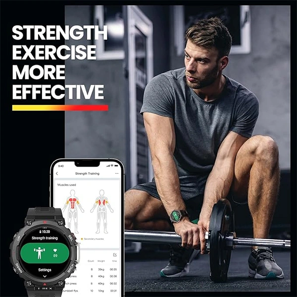 Amazfit T-Rex 2 Premium Multisport Watch - Desert Khaki - Desert Khaki