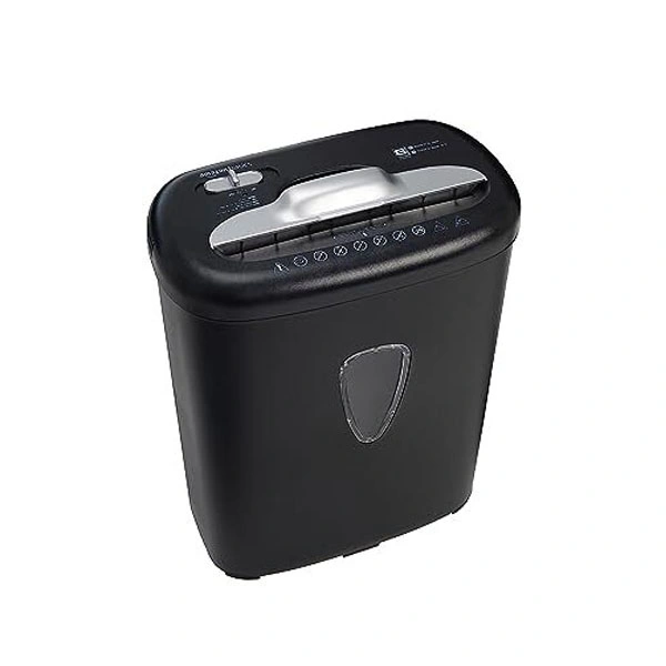 Amazon Basics 8-Sheet Cross-Cut Paper and Credit Card Shredder - Black