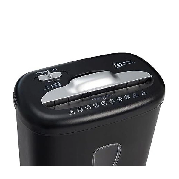 Amazon Basics 8-Sheet Cross-Cut Paper and Credit Card Shredder - Black