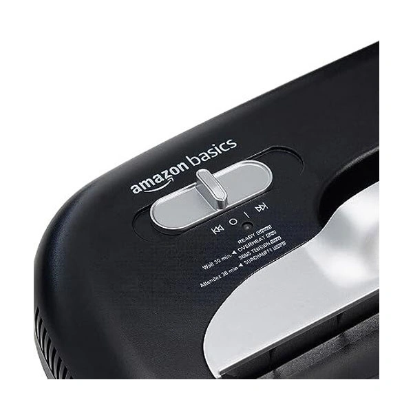 Amazon Basics 8-Sheet Cross-Cut Paper and Credit Card Shredder - Black