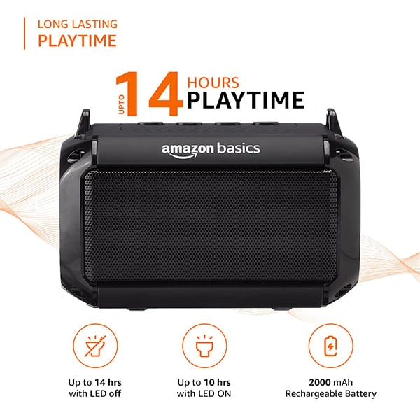 Amazon Basics 9W Bluetooth Speaker - Black - Black
