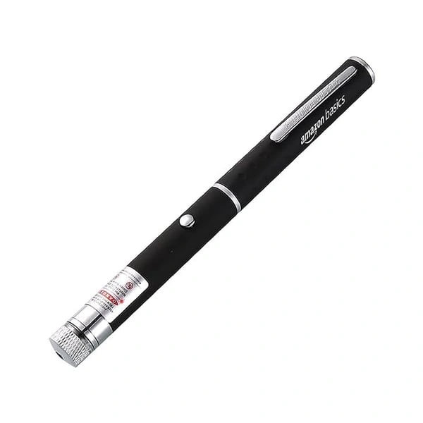 Amazon Basics Green Laser Pointer Party Pen with Disco Lights - Black