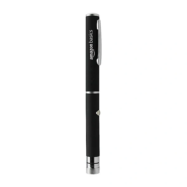 Amazon Basics Green Laser Pointer Party Pen with Disco Lights - Black