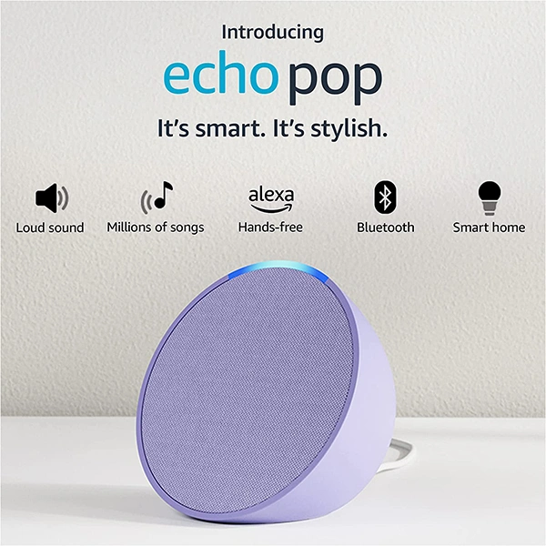 Amazon Echo Pop Smart Speaker With Alexa And Bluetooth - Purple - Purple