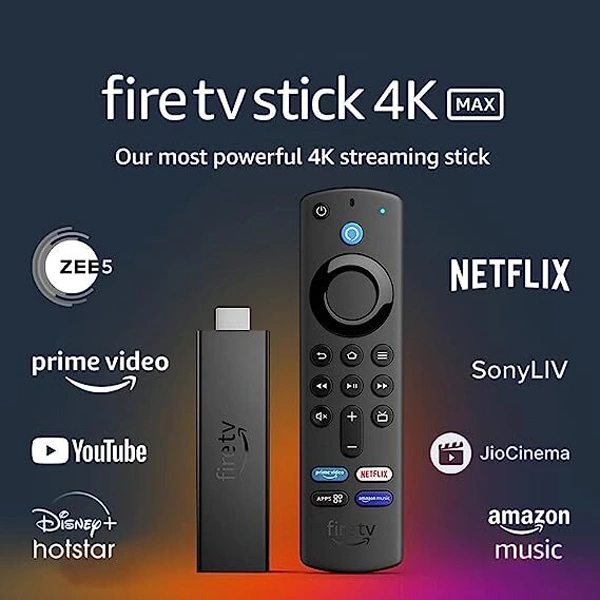 Amazon Fire TV Stick 4K Max streaming device Wi-Fi 6 Alexa Voice Remote - Black
