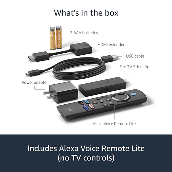 Amazon Fire TV Stick Lite with all-new Alexa Voice Remote Lite