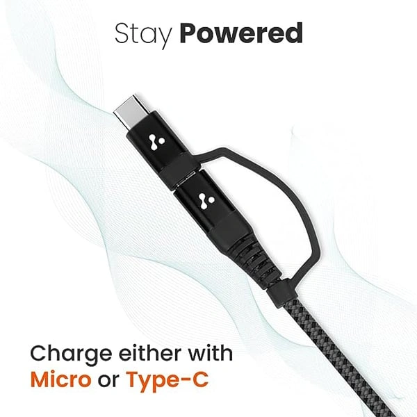 Ambrane 1 Meter 2 in 1 Cable