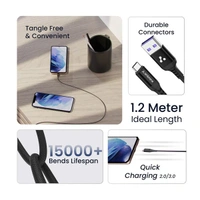 Ambrane 1.2 Meter Type C Cable - Black