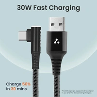 Ambrane 1.5 Meter L Shaped Type C Cable