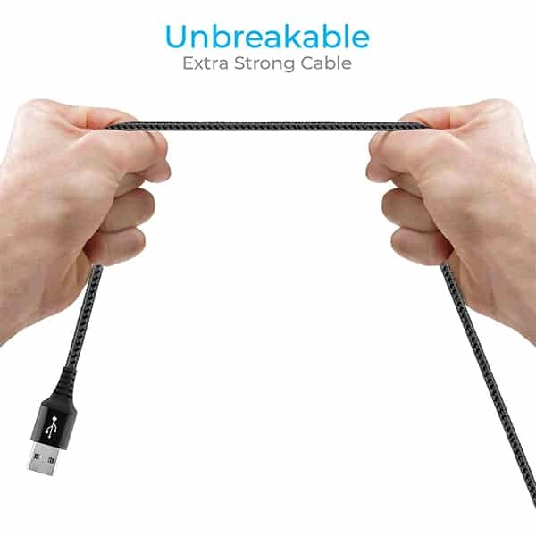 Ambrane 3A USB Type C Fast Charging Braided Cable