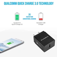 Ambrane AQC-56 Quick Charge 3.0 Wall Charger - Black - Black