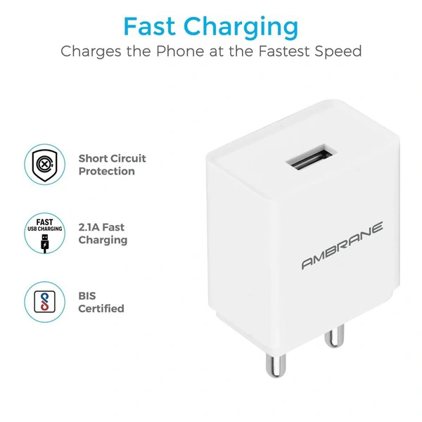 Ambrane AWC-47 Charger With Free Cable