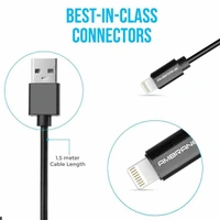 Ambrane BCL-15 IOS Lightning Braided Cable