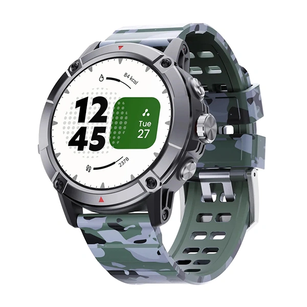 Ambrane Crest Pro Smart Watch - Green Camouflage - Green Camouflage