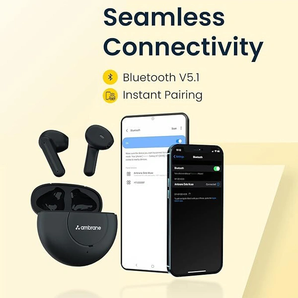 Ambrane Dots Muse Wireless Earbuds - White - White