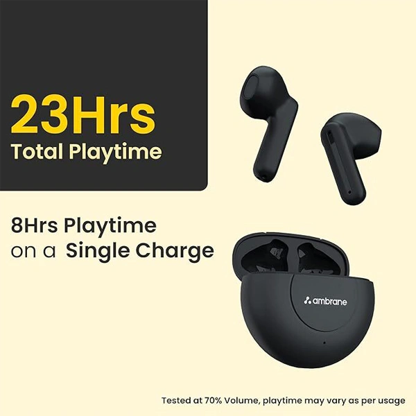 Ambrane Dots Muse Wireless Earbuds - White - White