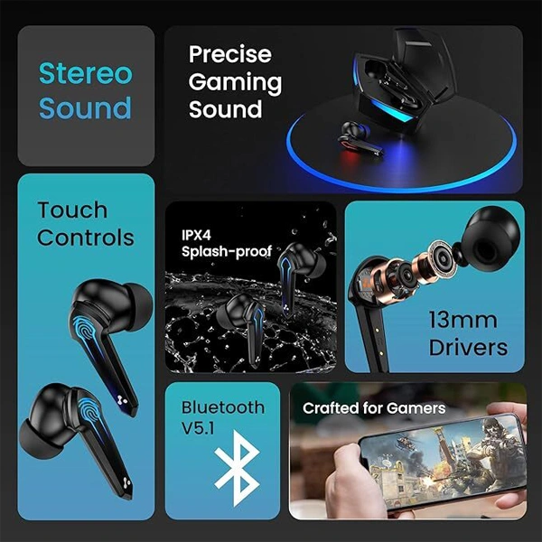 Ambrane Dots Play True Wireless Gaming Earbuds