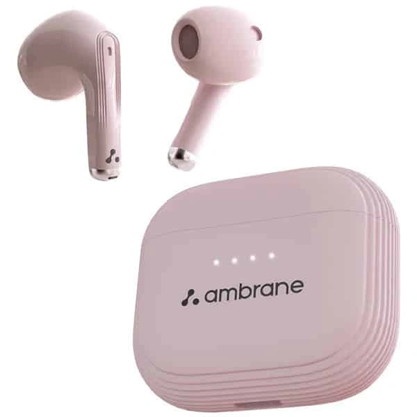 Ambrane Dots Tune True Wireless Earbuds - Pink - Pink