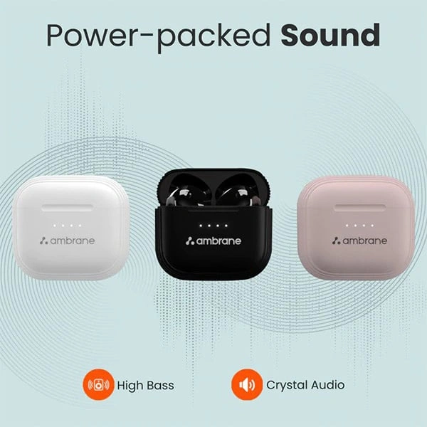 Ambrane Dots Tune True Wireless Earbuds - White - White