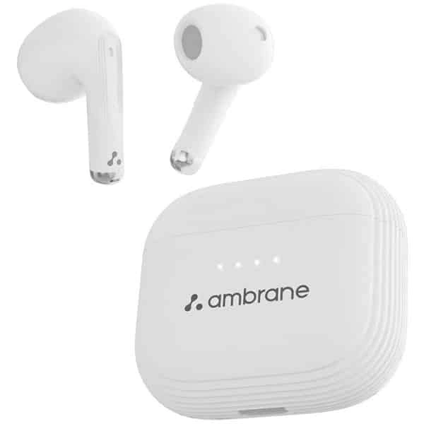 Ambrane Dots Tune True Wireless Earbuds - White - White