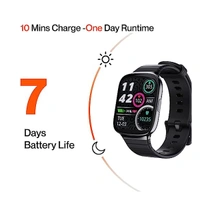 Ambrane Fitshot Edge Smart Watch - Black - Black