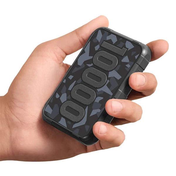 Ambrane Force 10K Rugged Slim Fast Charging Power Bank - Black - Black