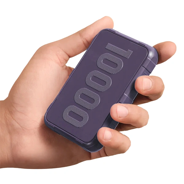 Ambrane Force 10K Rugged Slim Fast Charging Power Bank - Purple - Purple