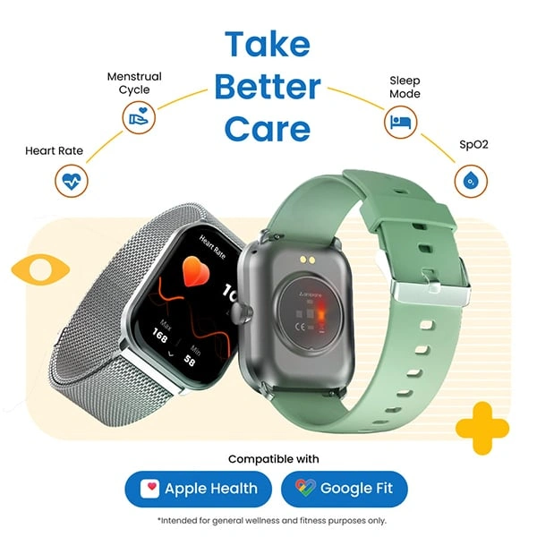 Ambrane Glaze+ BT Calling Smartwatch - Maroon - Maroon