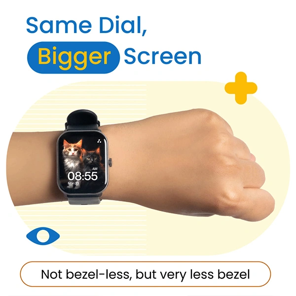 Ambrane Glaze+ BT Calling Smartwatch - Maroon - Maroon