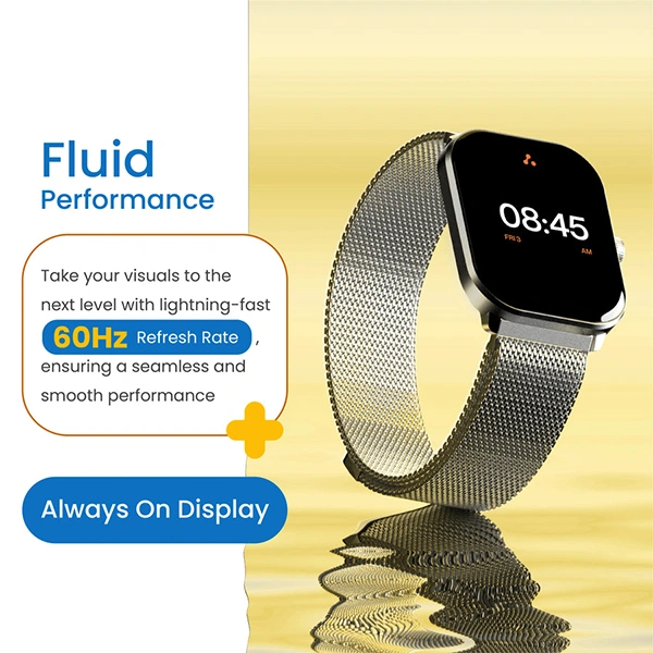 Ambrane Glaze+ BT Calling Smartwatch - Maroon - Maroon