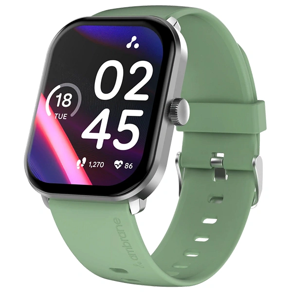 Ambrane Glaze+ BT Calling Smartwatch - Green - Green