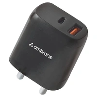 Ambrane H11 20W Dual Port BoostedSpeed Charger - White - White
