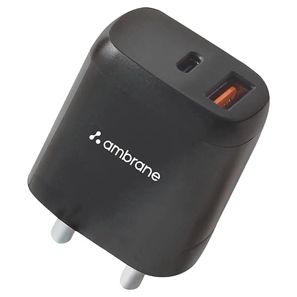 Ambrane H11 20W Dual Port BoostedSpeed Charger - White - White