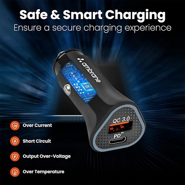 Ambrane Impulz C11 38W BoostedSpeed Car Charger