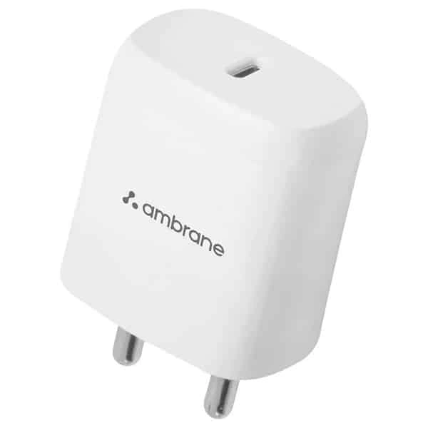 Ambrane Impulz M20 with PD Smart Charging - White - White