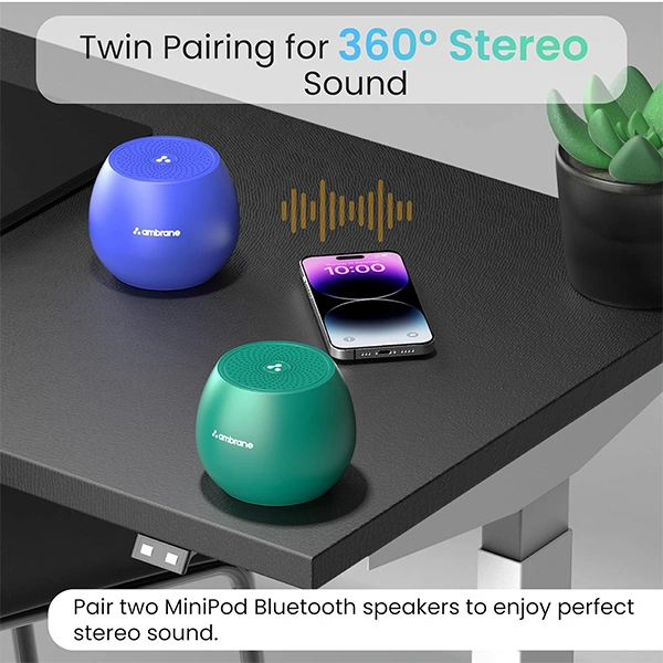 Ambrane MiniPod Speaker - Blue - Blue